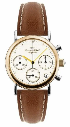 IWC Portofino Lady Chronograph MecaQuartz Stainless Steel / Rose Gold / White / Calf IW3730-04 (IW373004)